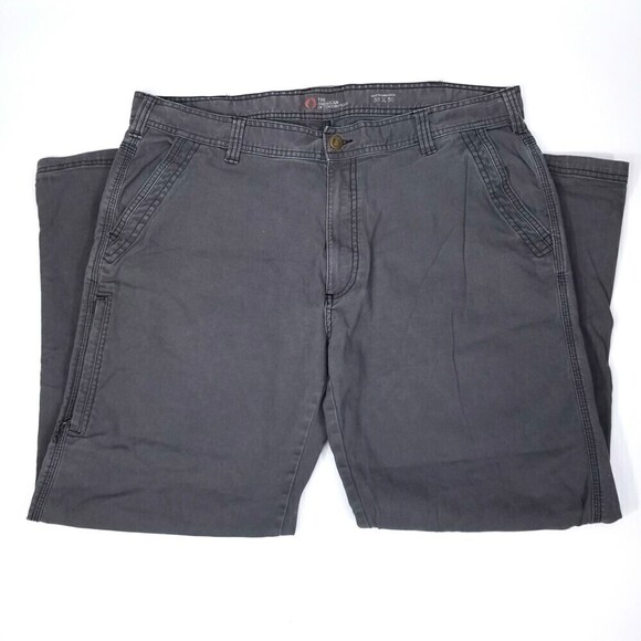 American Outdoorsman Straight Cotton Canvas Twill Cargo Pant 38x30 Gray Gorpcore - Picture 1 of 5